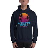 Laguna Beach California Retro 80's Hooded Sweatshirt - Styleuniversal