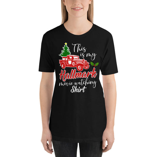 This is my Hallmark Christmas Movie Watching Shirt Vintage Truck Short-Sleeve Unisex T-Shirt - Styleuniversal
