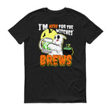 I'm Here for the Witches' Brews Halloween Short-Sleeve T-Shirt - Styleuniversal