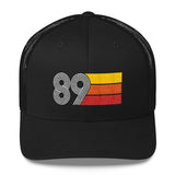 Vintage 1989 Birthday Hat Trucker Cap number 89 retro