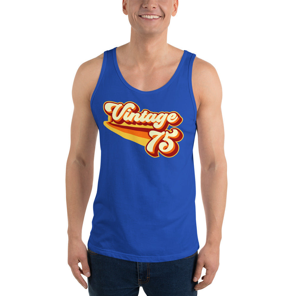 Vintage 1975 Warm Retro Lines Unisex  Tank Top