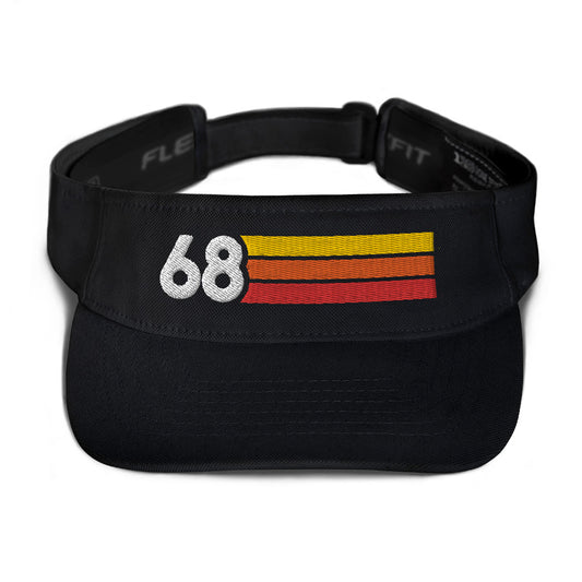 1968 Retro Birthday Anniversary Reunion Number 68 Visor