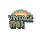 81 - Vintage 1981 Vinyl stickers