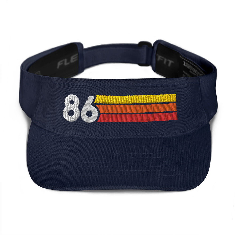 1986 Retro Birthday Anniversary Reunion Number 86 Visor