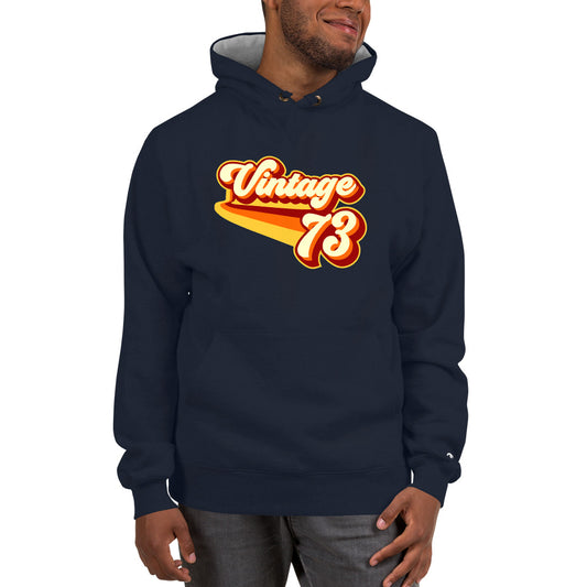 Vintage 1973 Warm Retro Lines Champion Hoodie