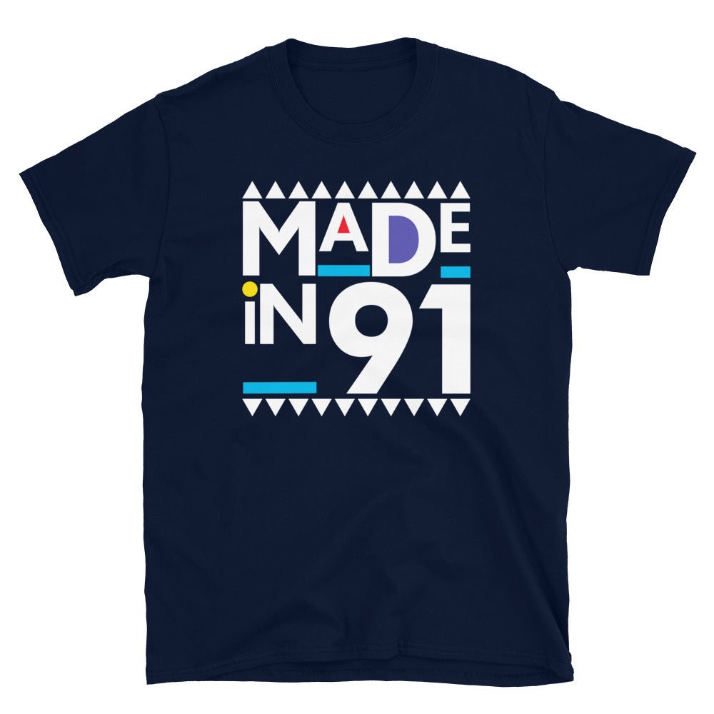 Made in 1991 Retro 90s Short-Sleeve Unisex T-Shirt
