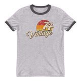 Vintage 1974 Retro Sunset Ringer T-Shirt