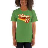 Vintage 1971 Warm Retro Lines SLIM FIT Short-Sleeve Unisex T-Shirt