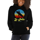 La Jolla California Retro Surfer Girl Hoodie - Styleuniversal