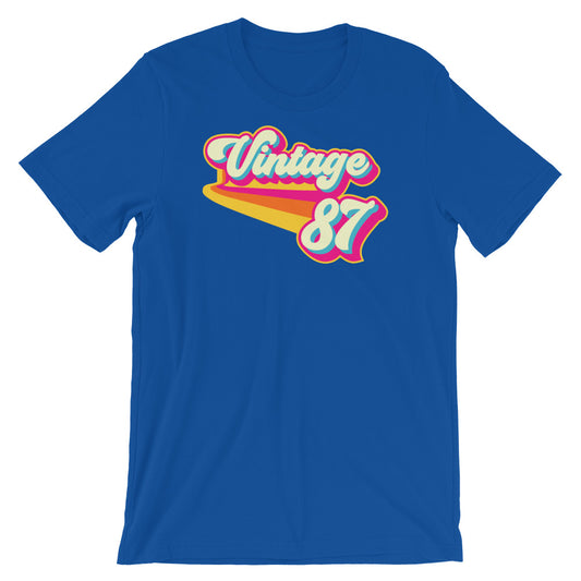 Vintage 1987 Retro Colors Short-Sleeve Unisex T-Shirt
