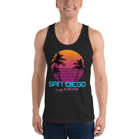 San Diego California Retro 80's Sunset Classic tank top (unisex) - Styleuniversal