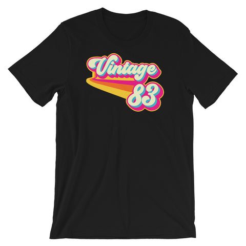 Vintage 1983 Retro Colors Short-Sleeve Unisex T-Shirt