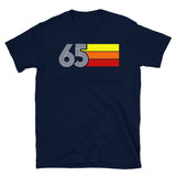 65 - RETRO TRI-LINE MEN'S WOMEN'S SHORT-SLEEVE UNISEX T-SHIRT