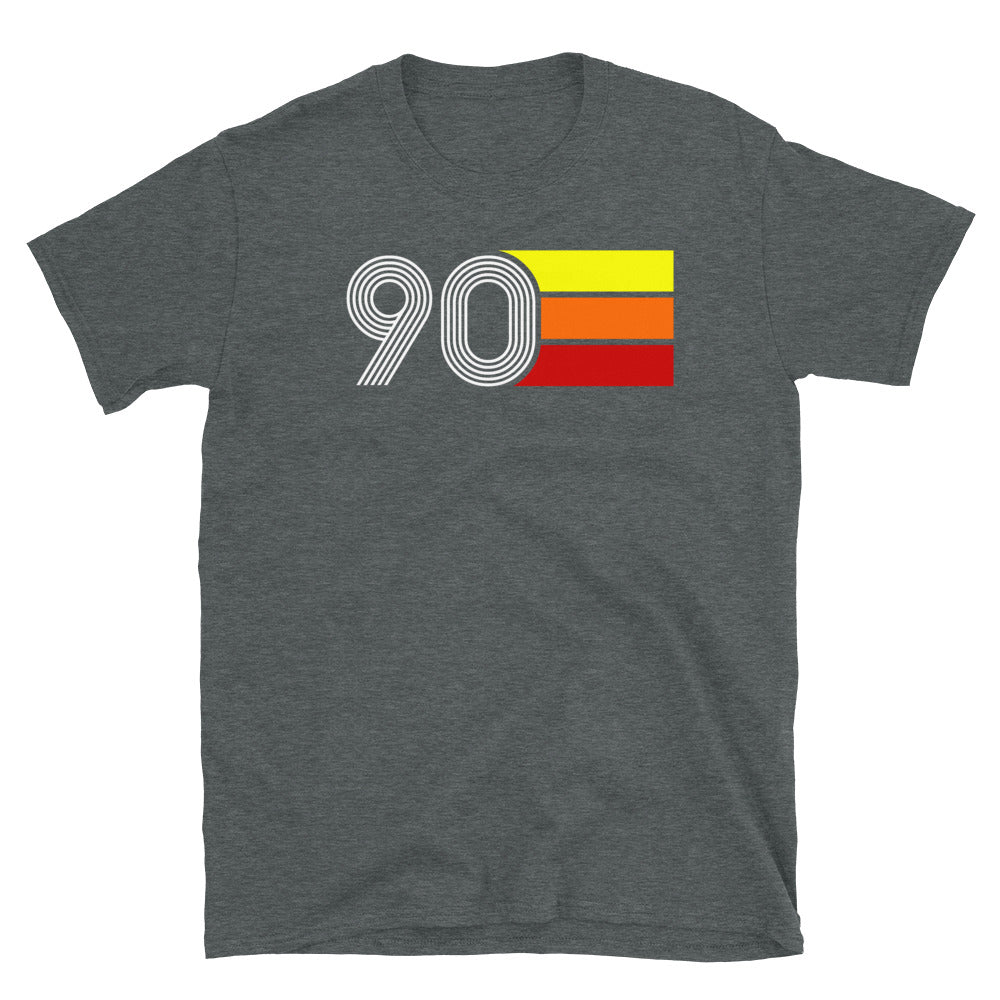 90 - RETRO TRI-LINE MEN'S WOMEN'S SHORT-SLEEVE UNISEX T-SHIRT