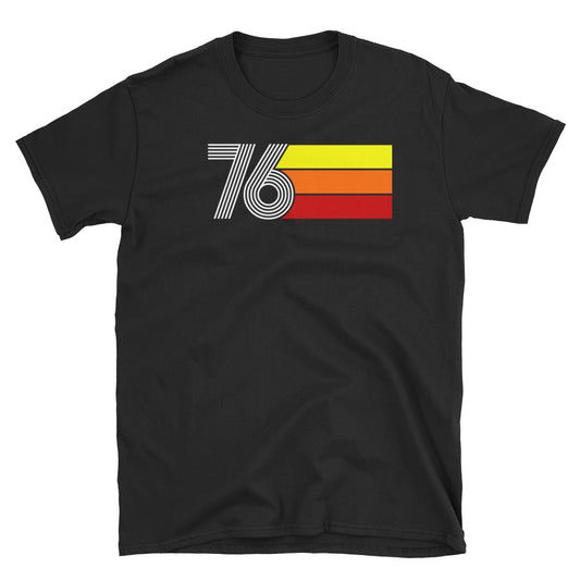 76 - RETRO TRI-LINE MEN'S WOMEN'S SHORT-SLEEVE UNISEX T-SHIRT