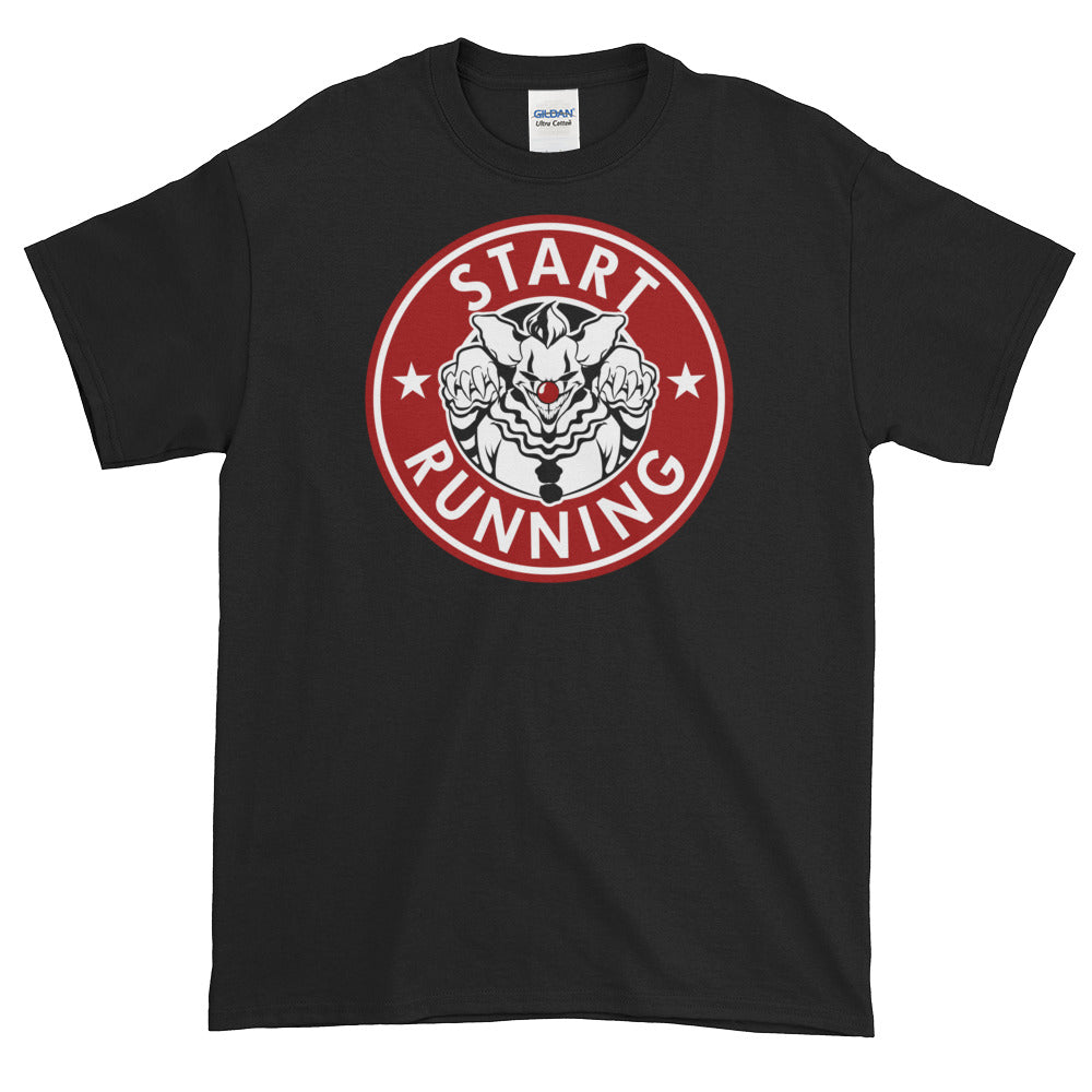 Scary Clown Start Running Halloween Short-Sleeve T-Shirt - Styleuniversal