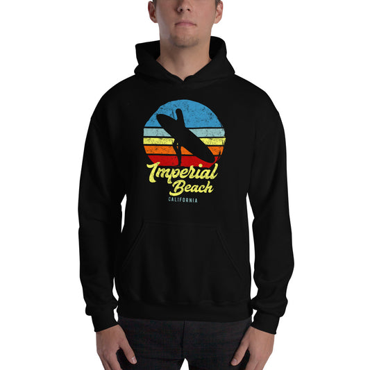Imperial Beach California Retro Surfer Girl Hoodie - Styleuniversal