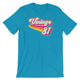Vintage 1981 Retro Colors Short-Sleeve Unisex T-Shirt