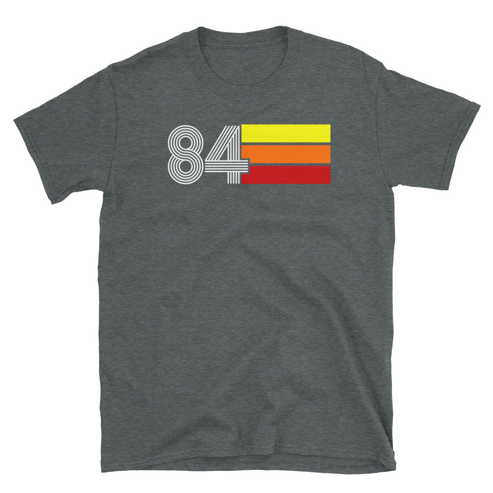 84 - RETRO TRI-LINE MEN'S WOMEN'S SHORT-SLEEVE UNISEX T-SHIRT