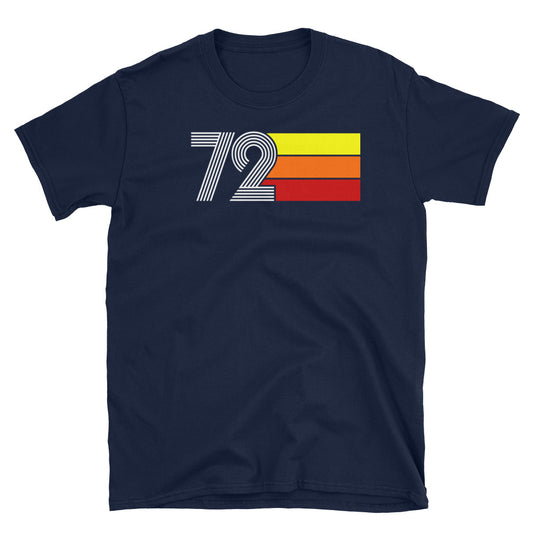 72 - RETRO TRI-LINE MEN'S WOMEN'S SHORT-SLEEVE UNISEX T-SHIRT