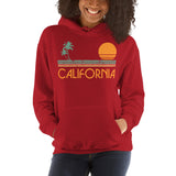 Vintage 80's California Beach Hooded Sweatshirt