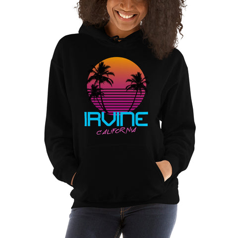 Irvine California Retro 80's Hooded Sweatshirt - Styleuniversal