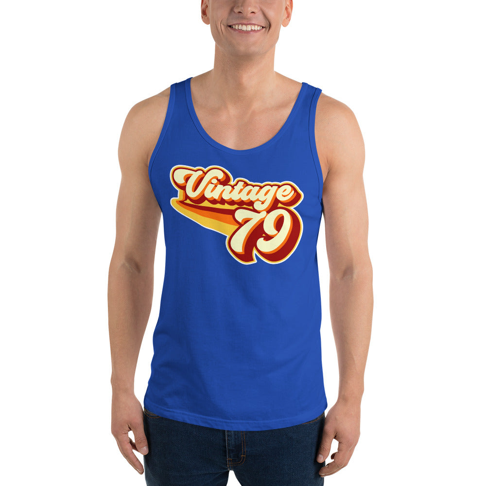 Vintage 1979 Warm Retro Lines Unisex  Tank Top