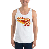 Vintage 1972 Warm Retro Lines Unisex  Tank Top