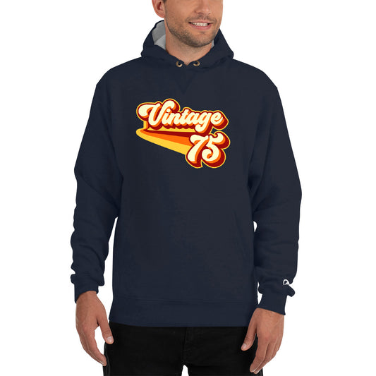 Vintage 1975 Warm Retro Lines Champion Hoodie