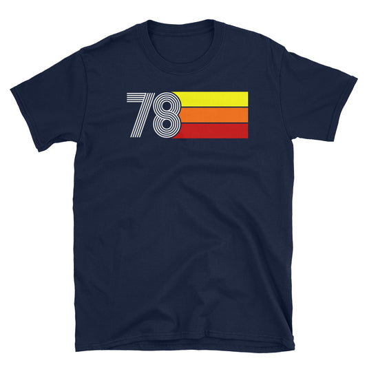 78 - RETRO TRI-LINE MEN'S WOMEN'S SHORT-SLEEVE UNISEX T-SHIRT