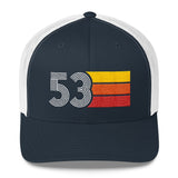 53 Number 1953 Birthday Retro Trucker Hat