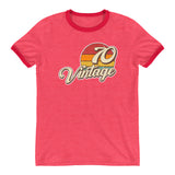Vintage 1970 Retro Sunset Ringer T-Shirt