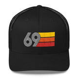 69 Vintage 1969 Birthday Hat Trucker Cap number retro