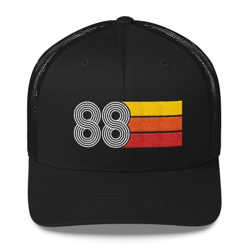 Vintage 1988 Birthday Hat Trucker Cap number 88 retro