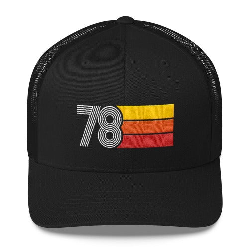 Vintage 1978 Birthday Hat Trucker Cap number 78 retro