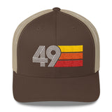 49 Number Vintage 1949 Decoration Birthday Hat Retro Trucker Cap