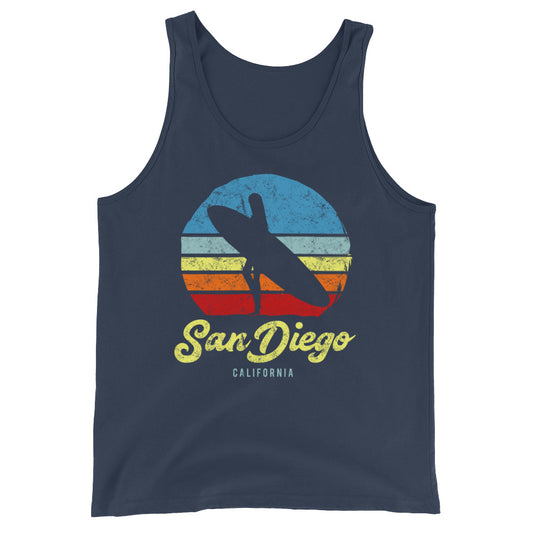 San Diego California Retro Unisex Tank Top - Styleuniversal