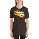 Vintage 1972 Warm Retro Lines SLIM FIT Short-Sleeve Unisex T-Shirt