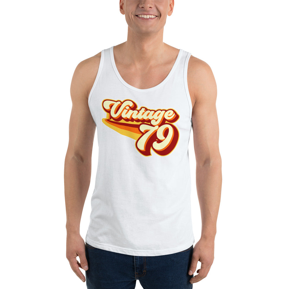 Vintage 1979 Warm Retro Lines Unisex  Tank Top