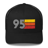 Vintage 1995 Hat number 95 Retro Trucker Cap decoration black