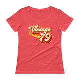 Vintage 1979 Retro Ladies' Scoopneck T-Shirt - Styleuniversal
