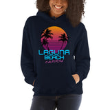 Laguna Beach California Retro 80's Hooded Sweatshirt - Styleuniversal