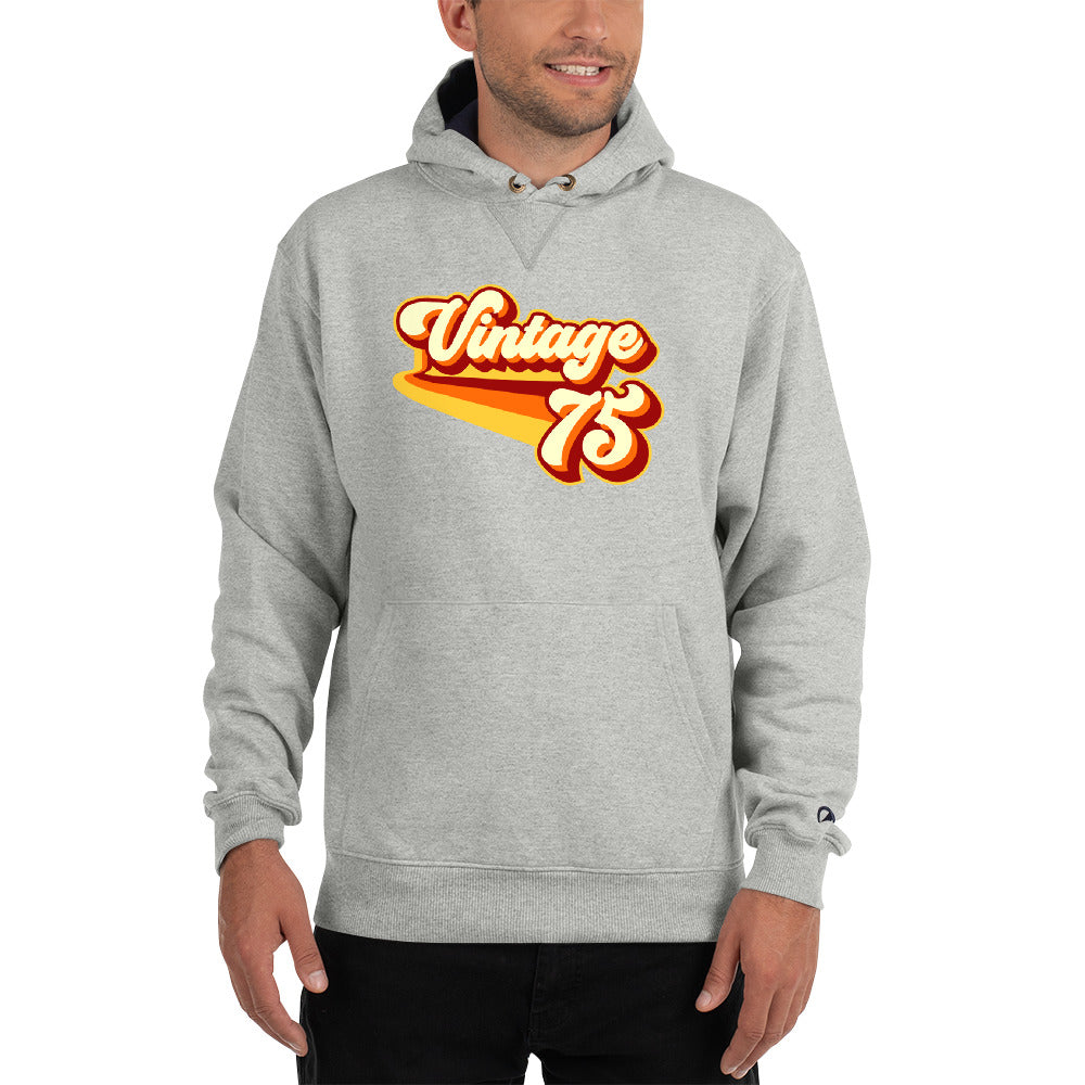 Vintage 1975 Warm Retro Lines Champion Hoodie