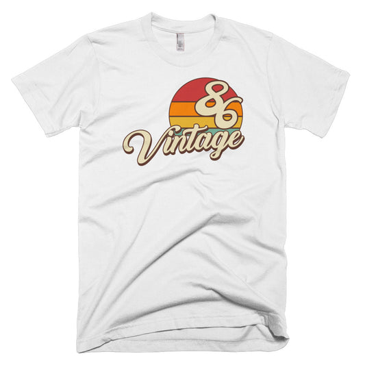 Vintage 1986 Retro Birthday Short-Sleeve T-Shirt - Styleuniversal
