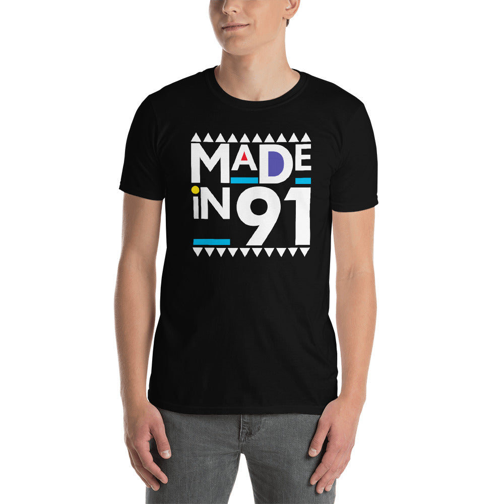 Made in 1991 Retro 90s Short-Sleeve Unisex T-Shirt
