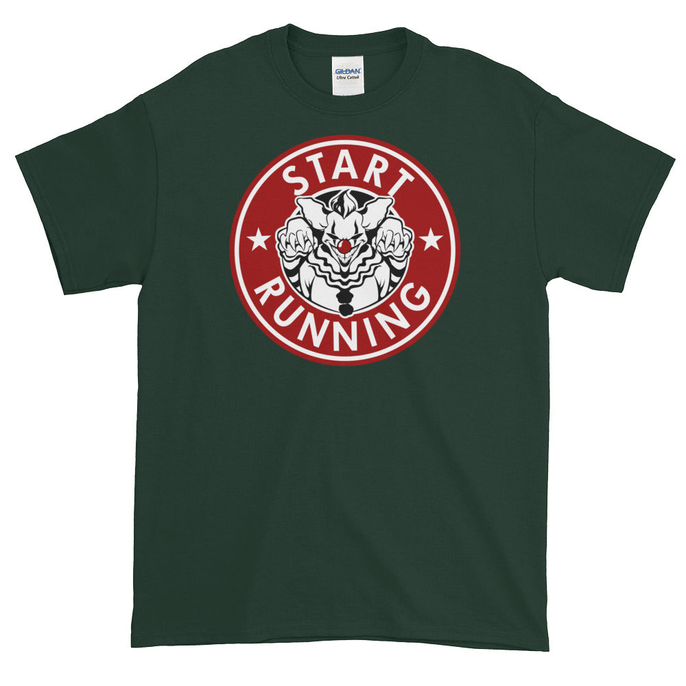Scary Clown Start Running Halloween Short-Sleeve T-Shirt - Styleuniversal