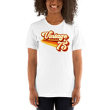 Vintage 1975 Warm Retro Lines SLIM FIT Sleeve Unisex T-Shirt