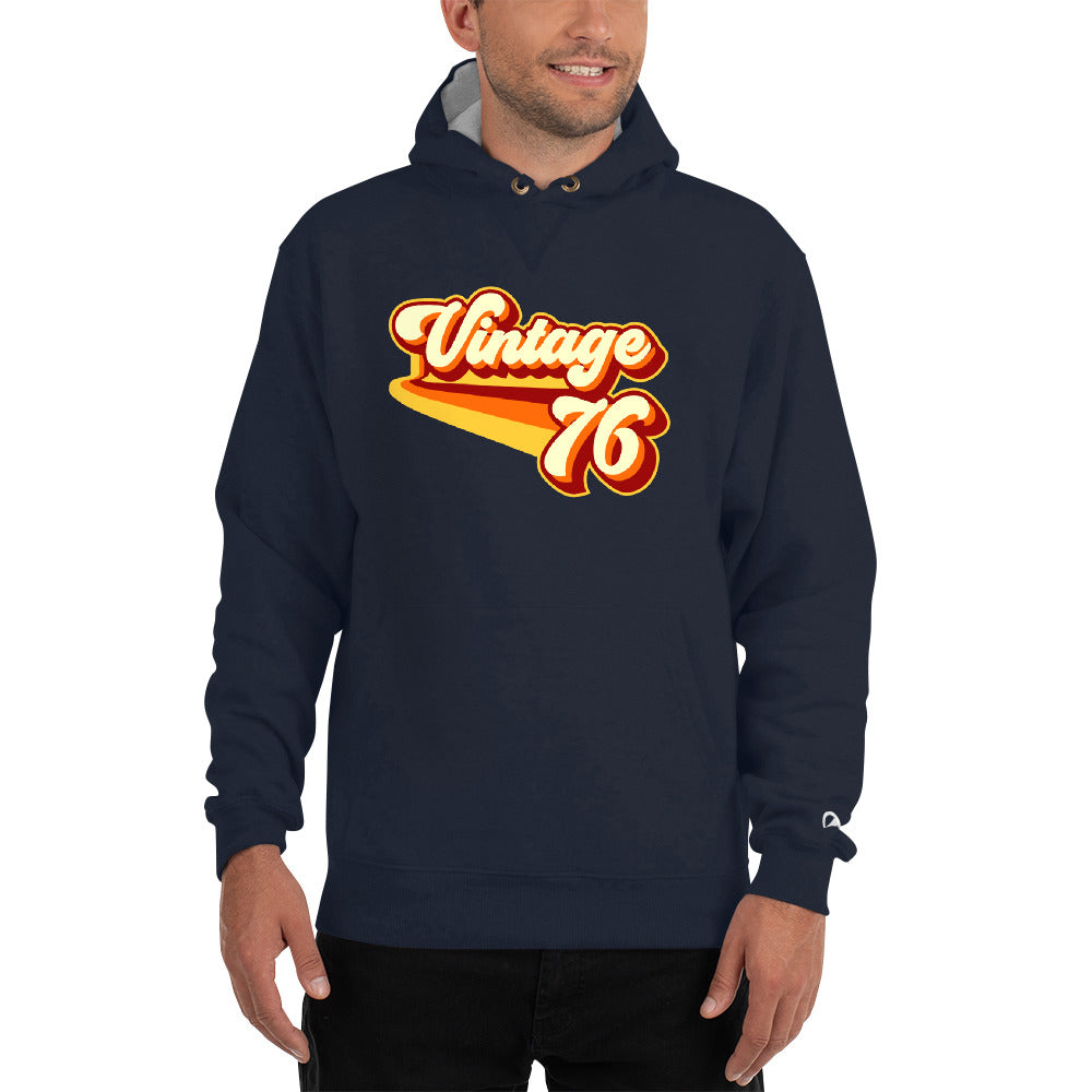 Vintage 1976 Warm Retro Lines Champion Hoodie