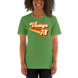Vintage 1978 Warm Retro Lines SLIM FIT Short-Sleeve Unisex T-Shirt