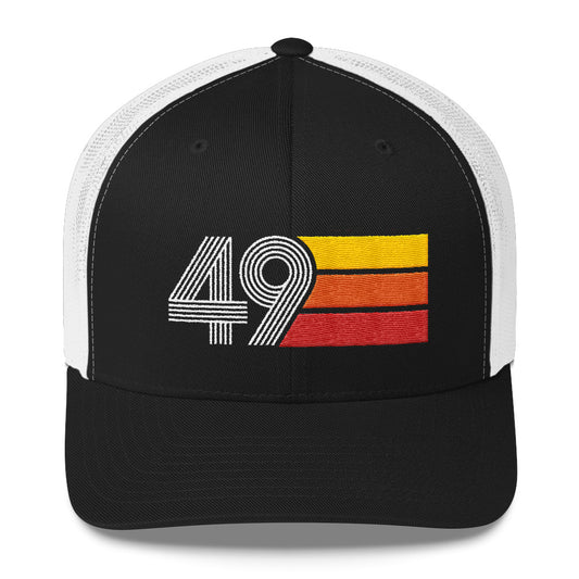 49 Number 1949 Birthday Retro Trucker Hat